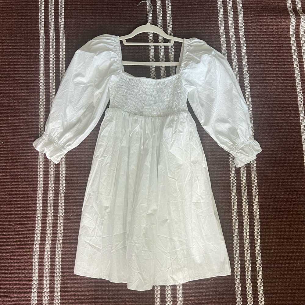 Faithfull The Brand Arles Mini Dress Plain White